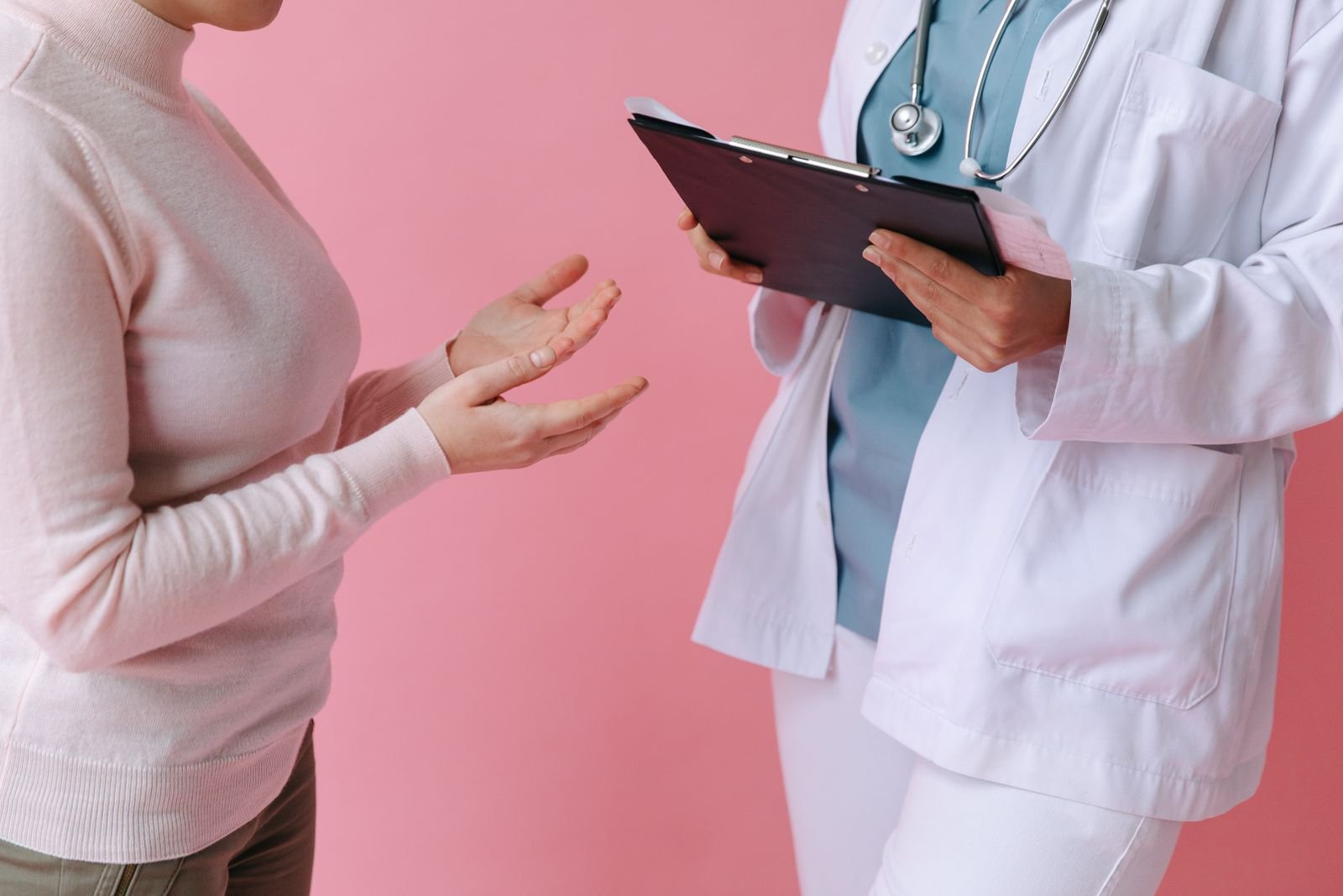 Single Port Robotic Surgery - patient asking questions during a consultation